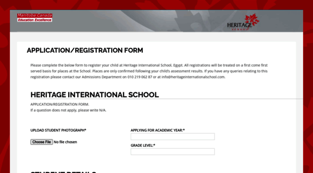 form.heritageinternationalschool.com