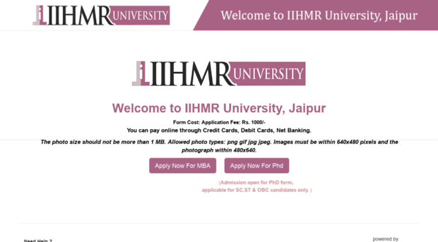 forms.iihmr.edu.in