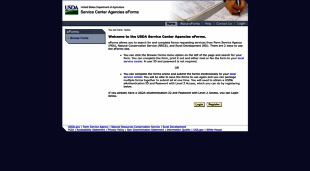 forms.sc.egov.usda.gov - eForms Home - Forms Sc Egov Usda