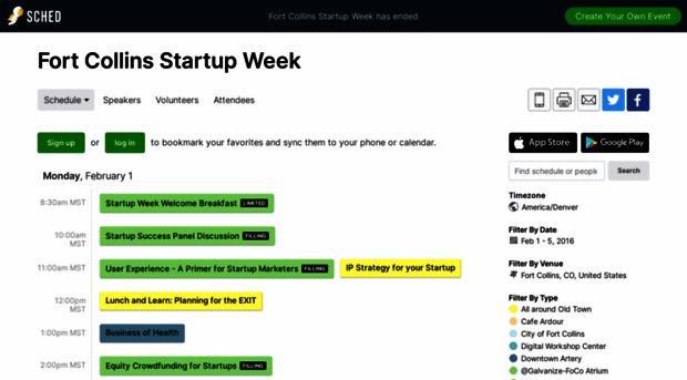 fortcollinsstartupweek2016.sched.org