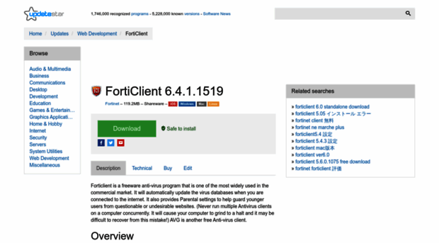 forticlient.updatestar.com