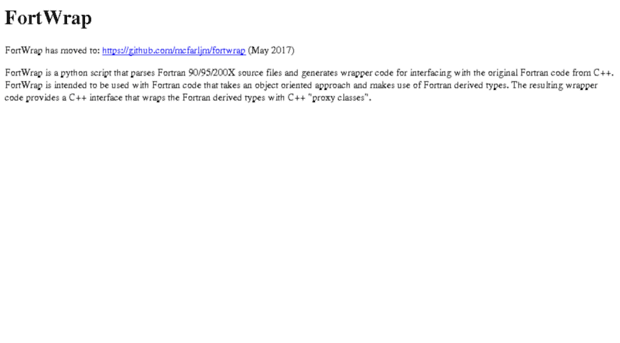 fortwrap.sourceforge.net