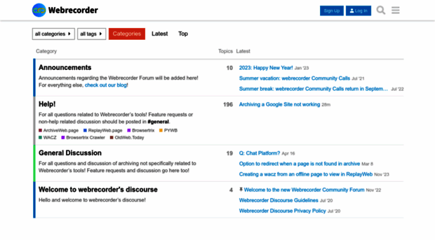 forum.webrecorder.net