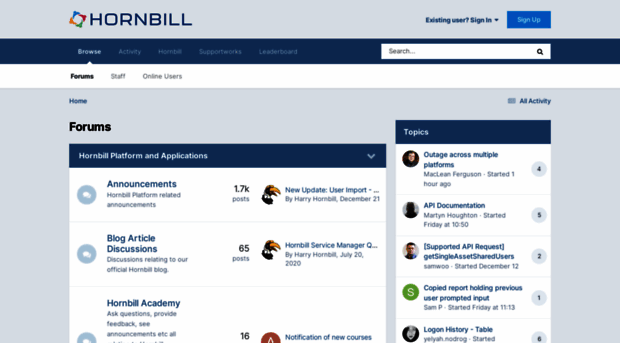 forums.hornbill.com