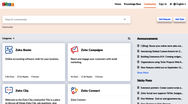 forums.zoho.com
