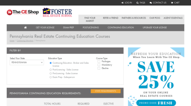 fosterrealestateschool.theceshop.com