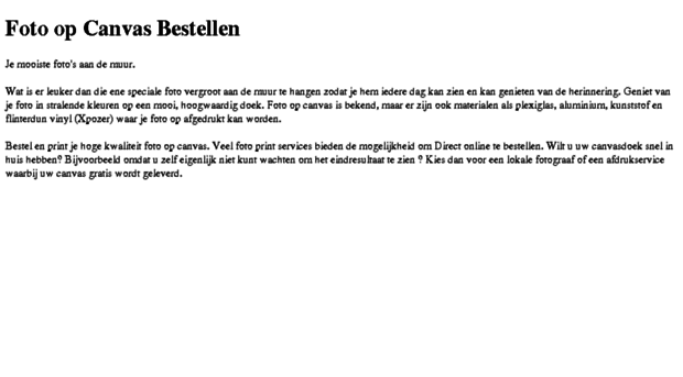 fotoopcanvasbestellen.nl