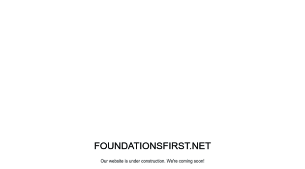 foundationsfirst.net