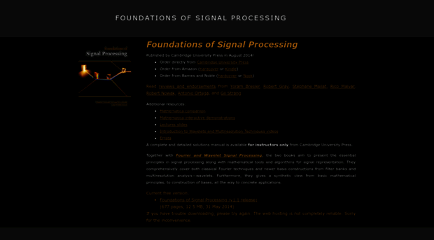 foundationsofsignalprocessing.org