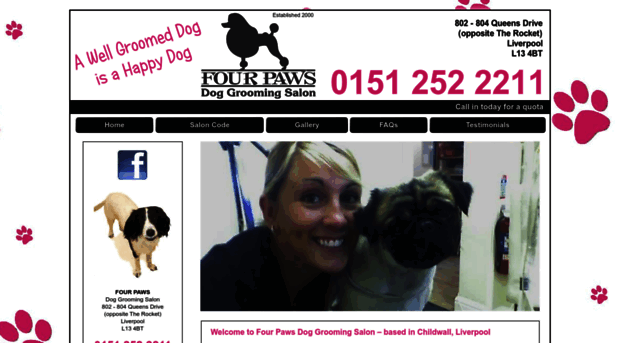 fourpawsdoggroomingsalon.co.uk