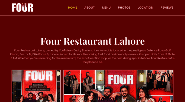 fourrestaurantlahore.com