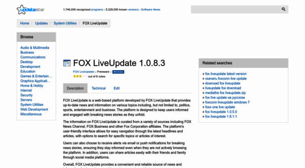 fox-liveupdate.updatestar.com