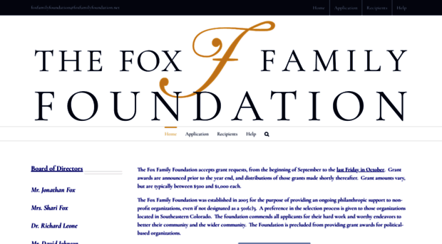 foxfamilyfoundation.net