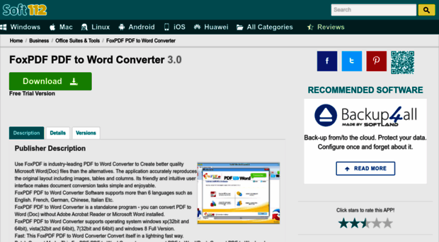 foxpdf-pdf-to-word-converter.soft112.com