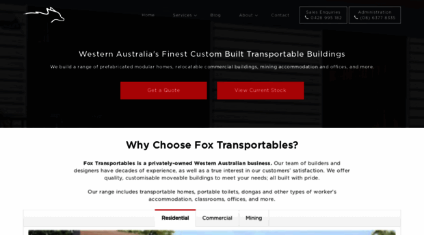 foxtransportables.com.au