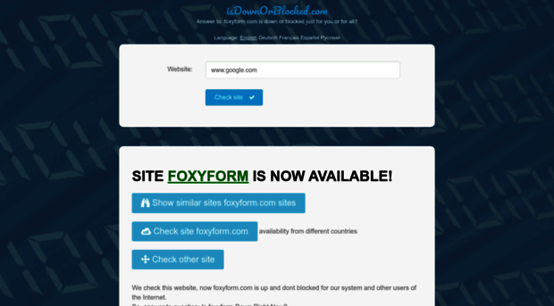 foxyform.com.isdownorblocked.com