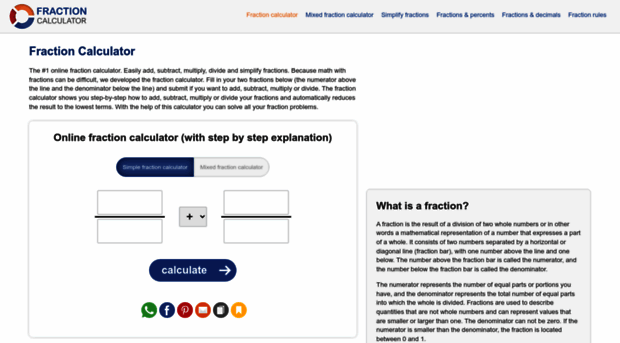 fractioncalculator-online.com - Fraction calculator ...