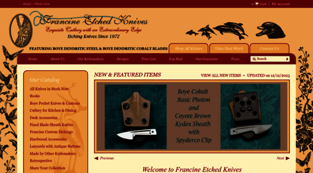 francineetchedknives.com