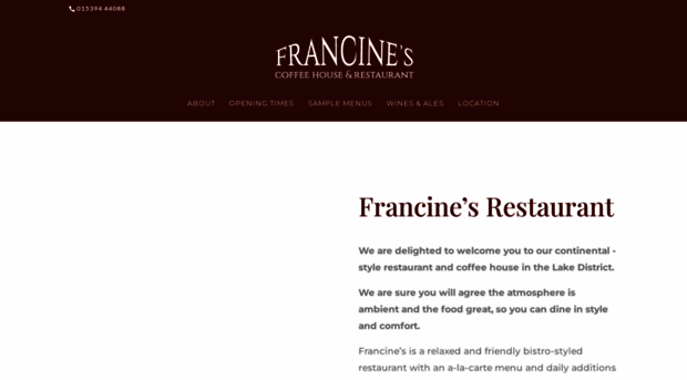 francinesrestaurantwindermere.co.uk