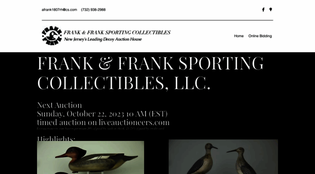 frankandfrankdecoys.com