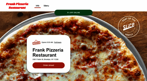 frankpizzeriarestaurant.com