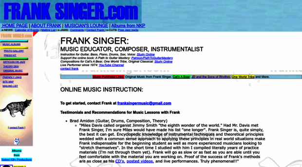 franksinger.com