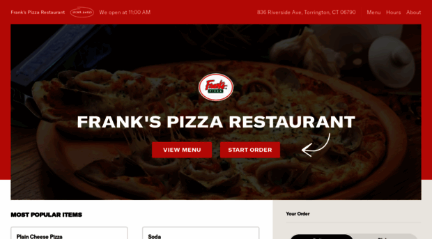 frankspizzaoftorrington.com