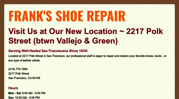 franksshoerepairsf.com