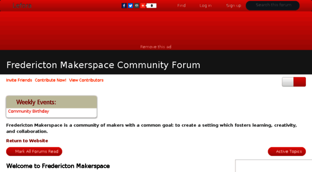 frederictonmakerspace.lefora.com