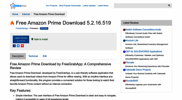 free-amazon-prime-download.updatestar.com