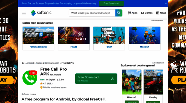 free-call-pro.en.softonic.com
