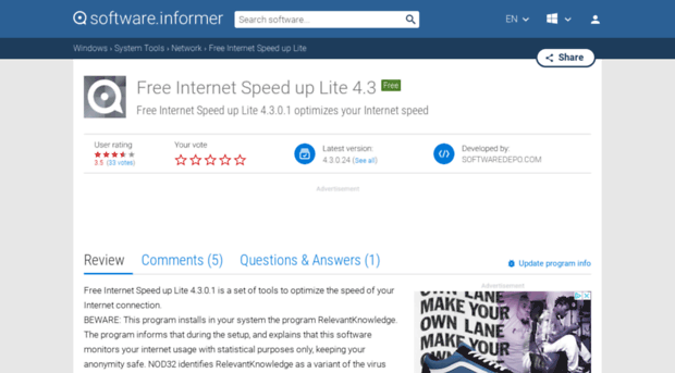 free-internet-speed-up-lite.software.informer.com