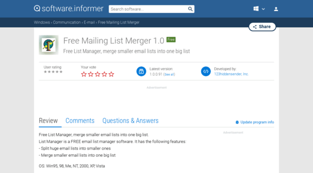 free-mailing-list-merger.software.informer.com