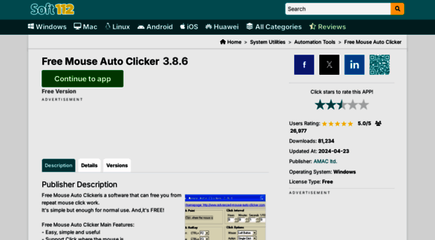 free-mouse-auto-clicker.soft112.com - Free Mouse Auto Clicker 3.8.6 ...
