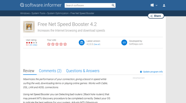 free-net-speed-booster.software.informer.com