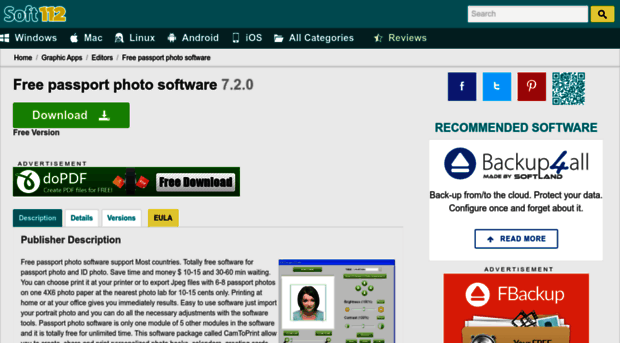 free-passport-photo-software.soft112.com