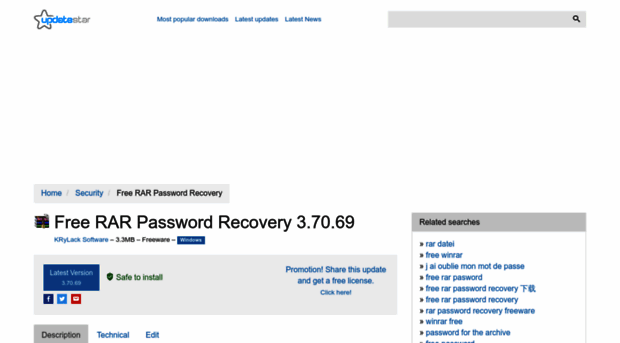 free-rar-password-recovery.updatestar.com