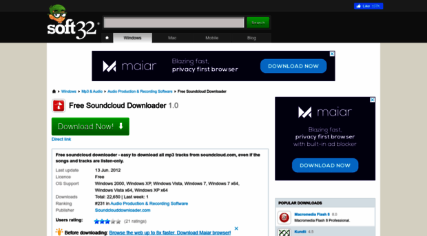 free-soundcloud-downloader.soft32.com
