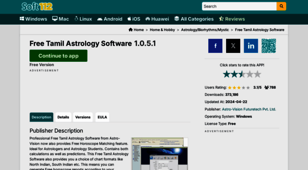 free-tamil-astrology-software.soft112.com