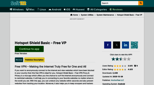 free-vpn-hotspot-shield-basic.soft112.com - Hotspot Shield Basic - Free ...