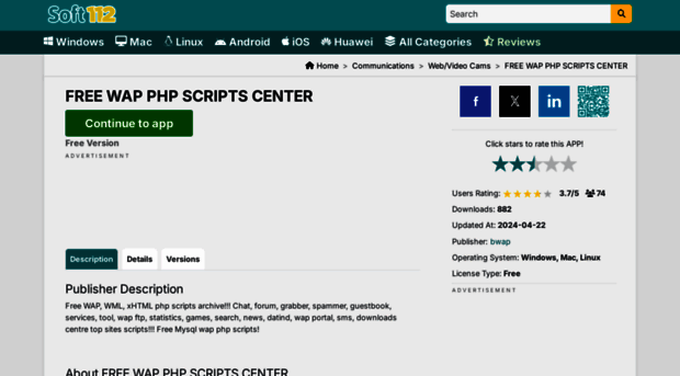 free-wap-php-scripts-center.soft112.com