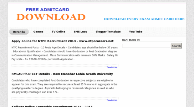 freeadmitcarddownload.blogspot.in