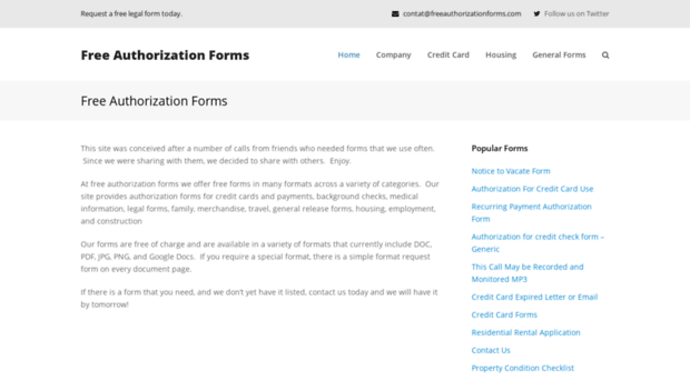 freeauthorizationforms.com