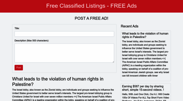 freeclassifiedlistings.com