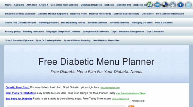 freediabeticmenuplanner.info