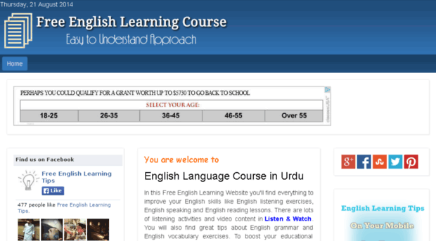 freeenglishlearningcourse.com