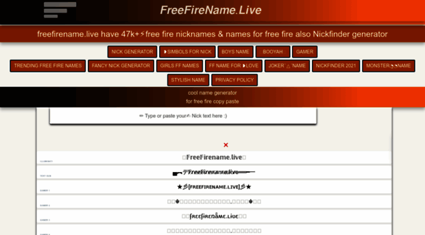 freefirename.live