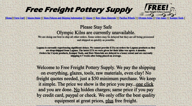 freefreightpotterysupply.com