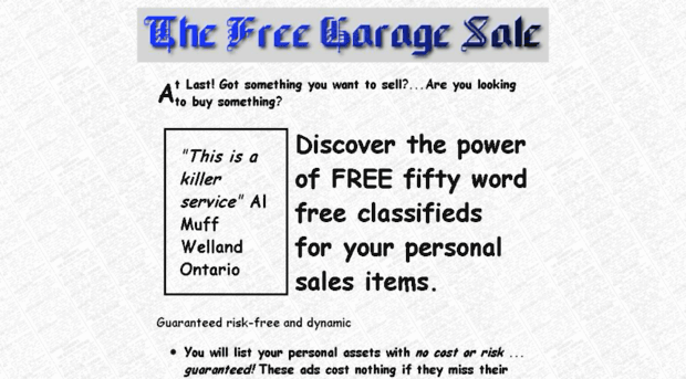 freegaragesale.net