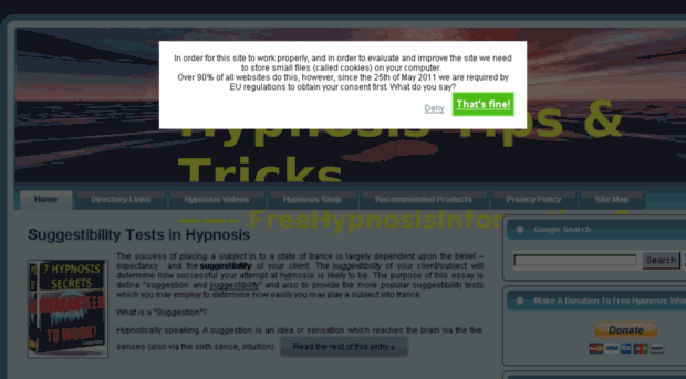freehypnosisinformation.com
